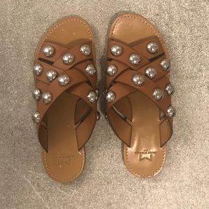 Marc Fisher Leather studded sandal size 7.5